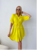 Košeľové šaty balerina žlté AB 124