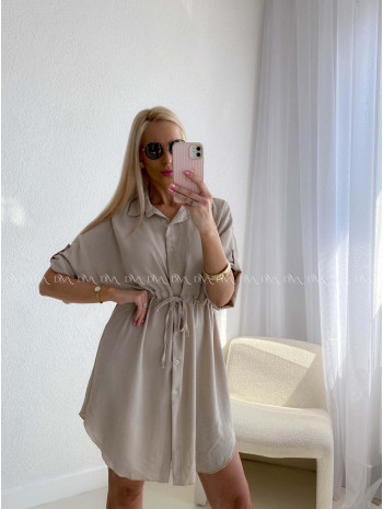 Košeľové šaty balerina béžové AB 124