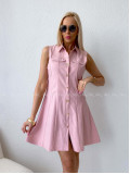 Košeľové šaty Elen pudrovo ružové AB 116