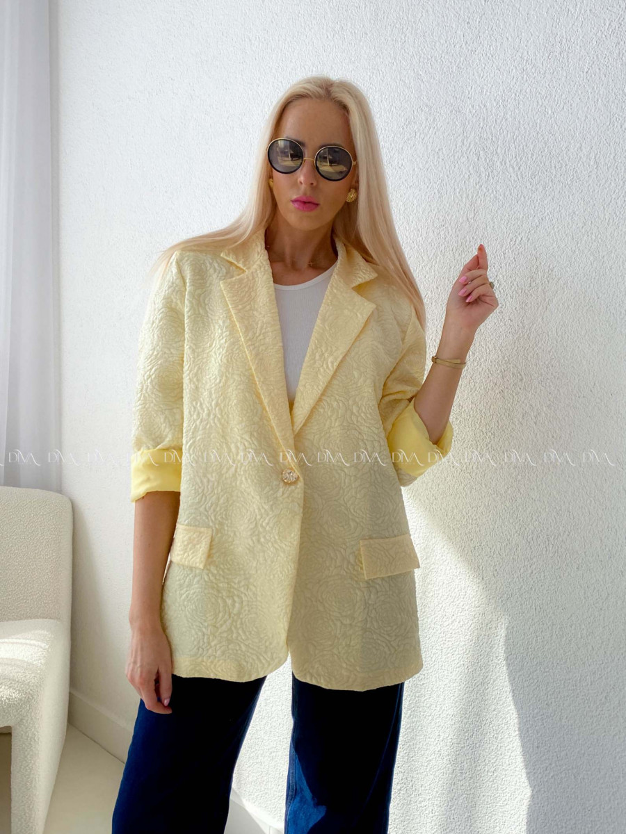 Oversize sako rosses butter yellow AB 120