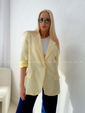 Oversize sako rosses butter yellow AB 120