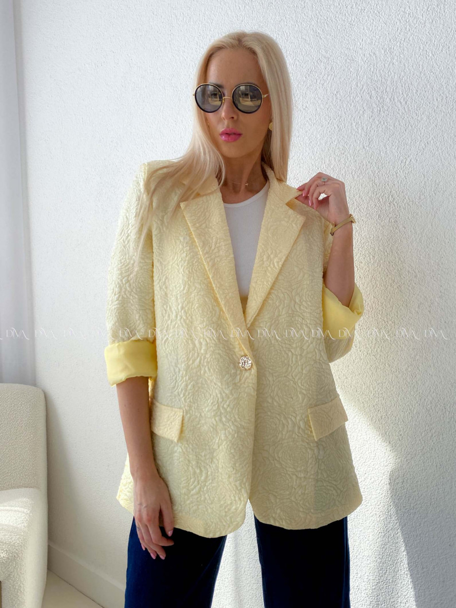 Oversize sako rosses butter yellow AB 120