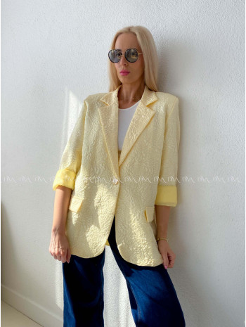 Oversize sako rosses butter yellow AB 120