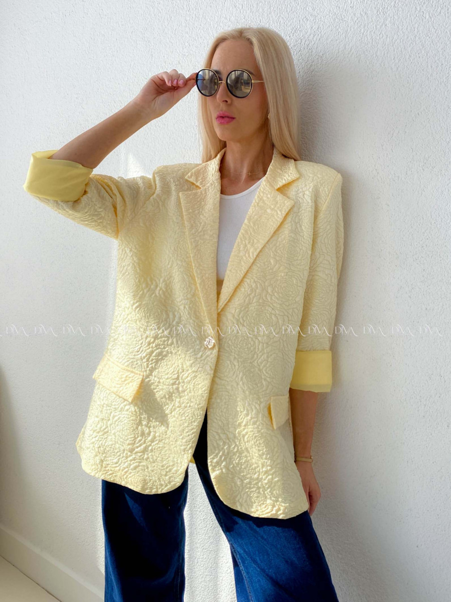 Oversize sako rosses butter yellow AB 120