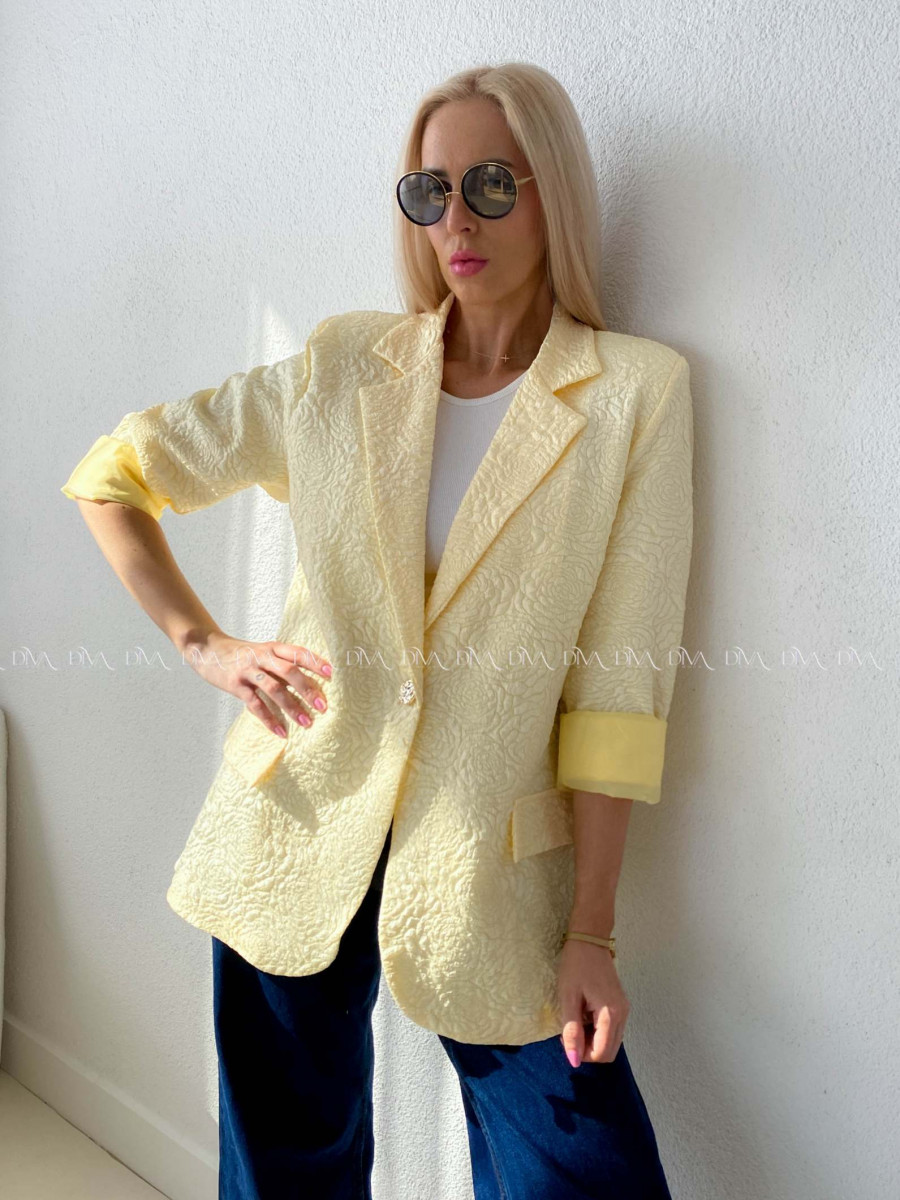 Oversize sako rosses butter yellow AB 120