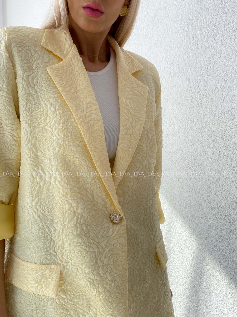 Oversize sako rosses butter yellow AB 120