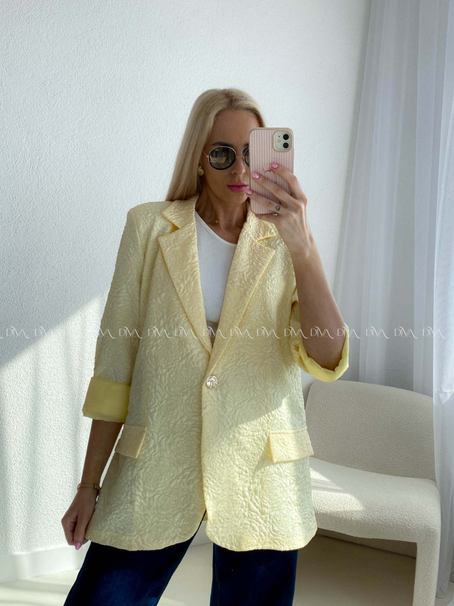 Oversize sako rosses butter yellow AB 120