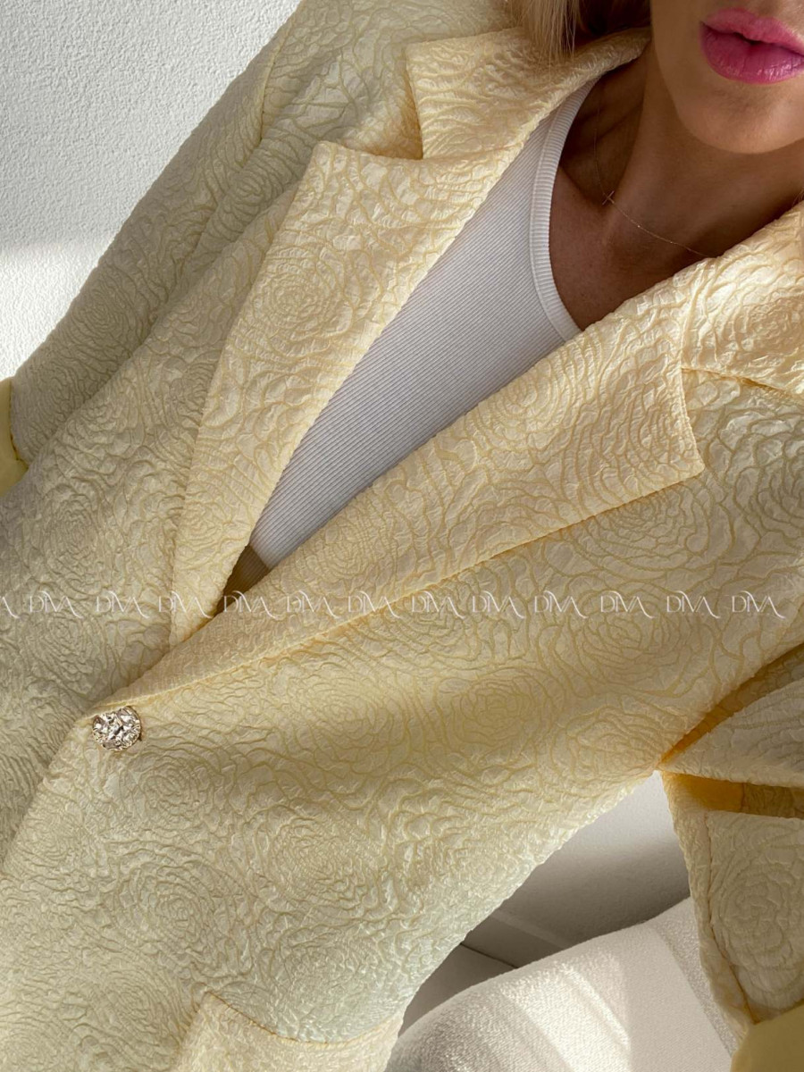 Oversize sako rosses butter yellow AB 120