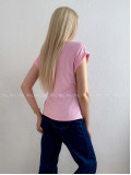Tričko s mašľou ružové AB 118