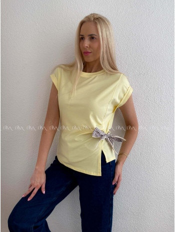 Tričko s mašľou žlté AB 118