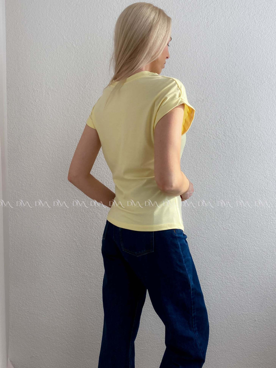 Tričko s mašľou žlté AB 118