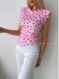 Top so sponou Dots baby pink AB 300
