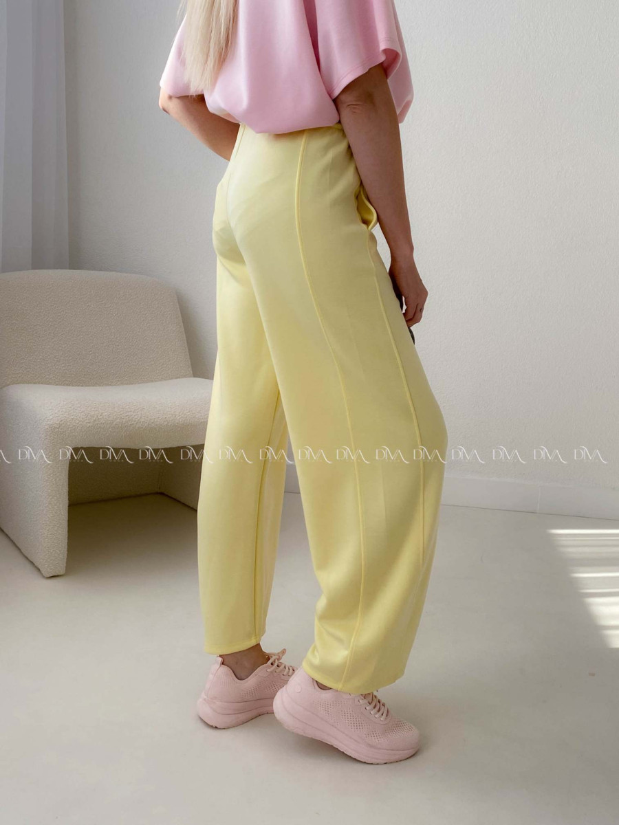 Hladké balónové tepláky žlté AB 23