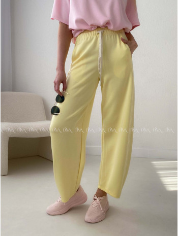 Hladké balónové tepláky žlté AB 23