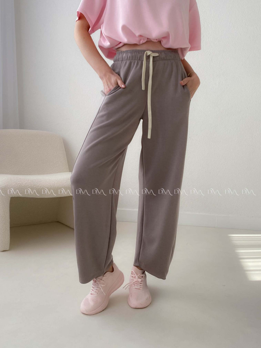 Hladké balónové tepláky zemité AB 10