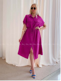Mušelínové košeľové šaty Ria Magenta AB 126