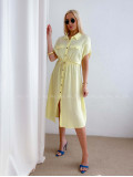 Mušelínové košeľové šaty Ria svetlo žlté AB 126