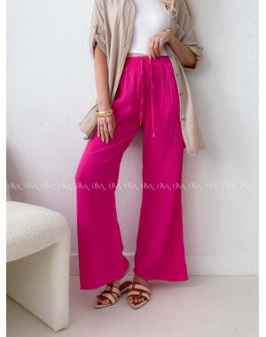 Mušelínové nohavice fuchsia B 12