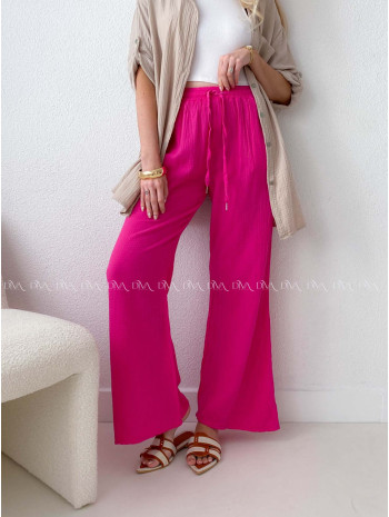 Mušelínové nohavice fuchsia B 12