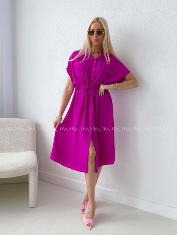 Ľahké košeľové šaty Zara Magenta AB 132