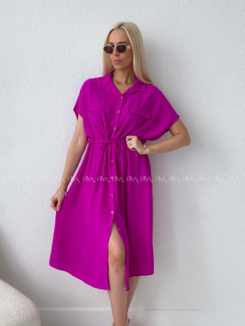 Ľahké košeľové šaty Zara Magenta AB 132