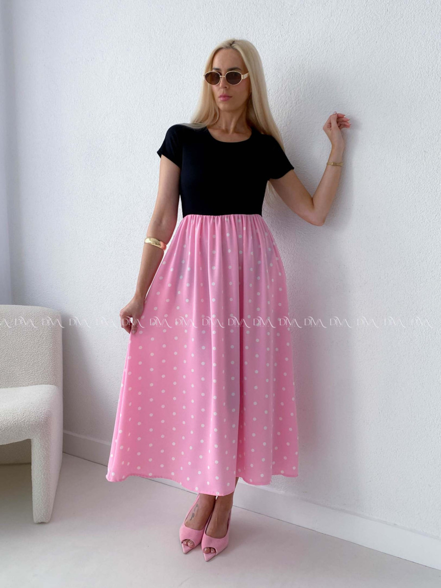 Bodkované šaty Doris R -Č AB 131