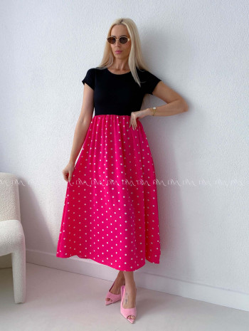 Bodkované šaty Doris F -Č AB 131