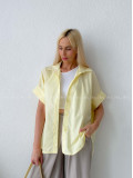 Oversize bavlnená netopieria košeľa butter yellow AB 231
