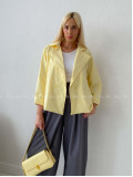 Skrátený trench coat butter yellow AB 136