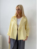 Skrátený trench coat butter yellow AB 136