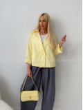 Skrátený trench coat butter yellow AB 136