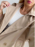 Skrátený trench coat latté AB 136