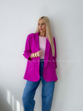 Sako s riasenými rukávmi magenta AB 169