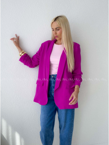 Sako s riasenými rukávmi magenta AB 169