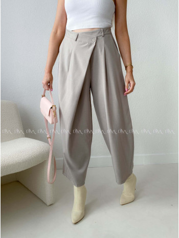 Zavinovacie barrel nohavice sivo-pieskové AB 205