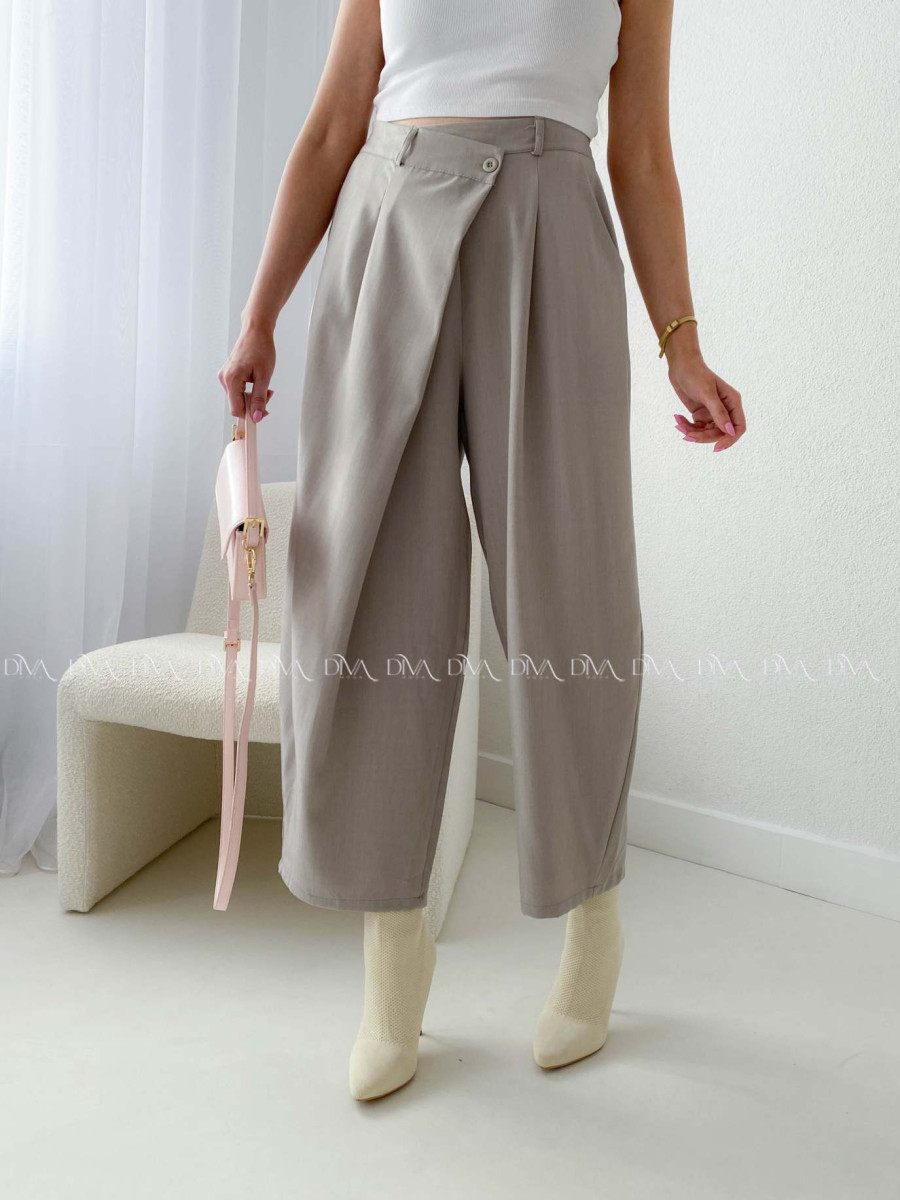 Zavinovacie barrel nohavice sivo-pieskové AB 205