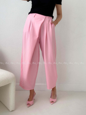 Zavinovacie barrel nohavice ružové AB 205