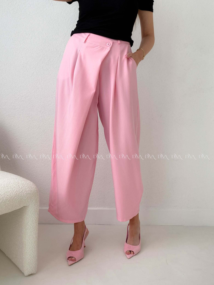 Zavinovacie barrel nohavice ružové AB 205