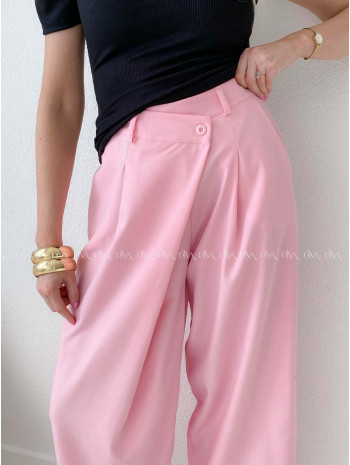 Zavinovacie barrel nohavice ružové AB 205