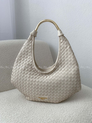 Kabelka prepletaná Valentino creations béžová