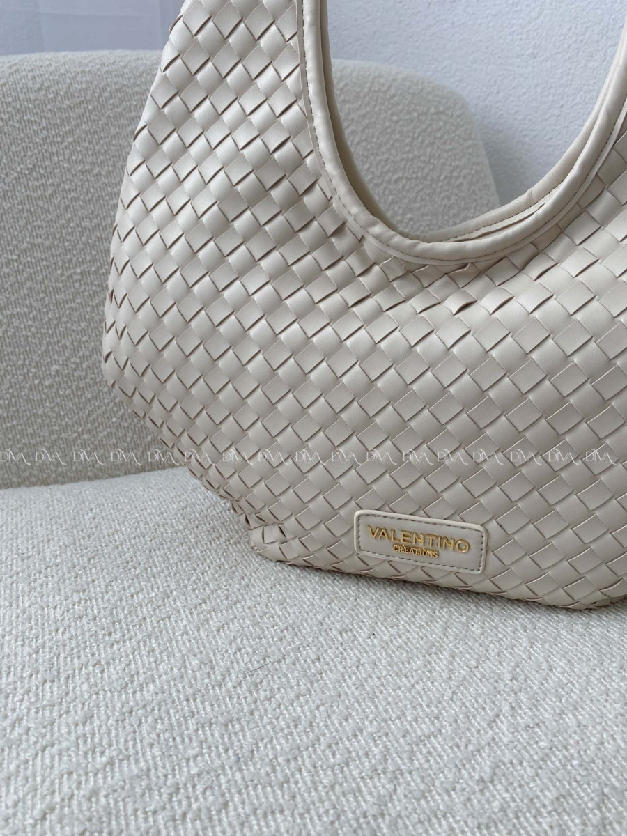 Kabelka prepletaná Valentino creations béžová