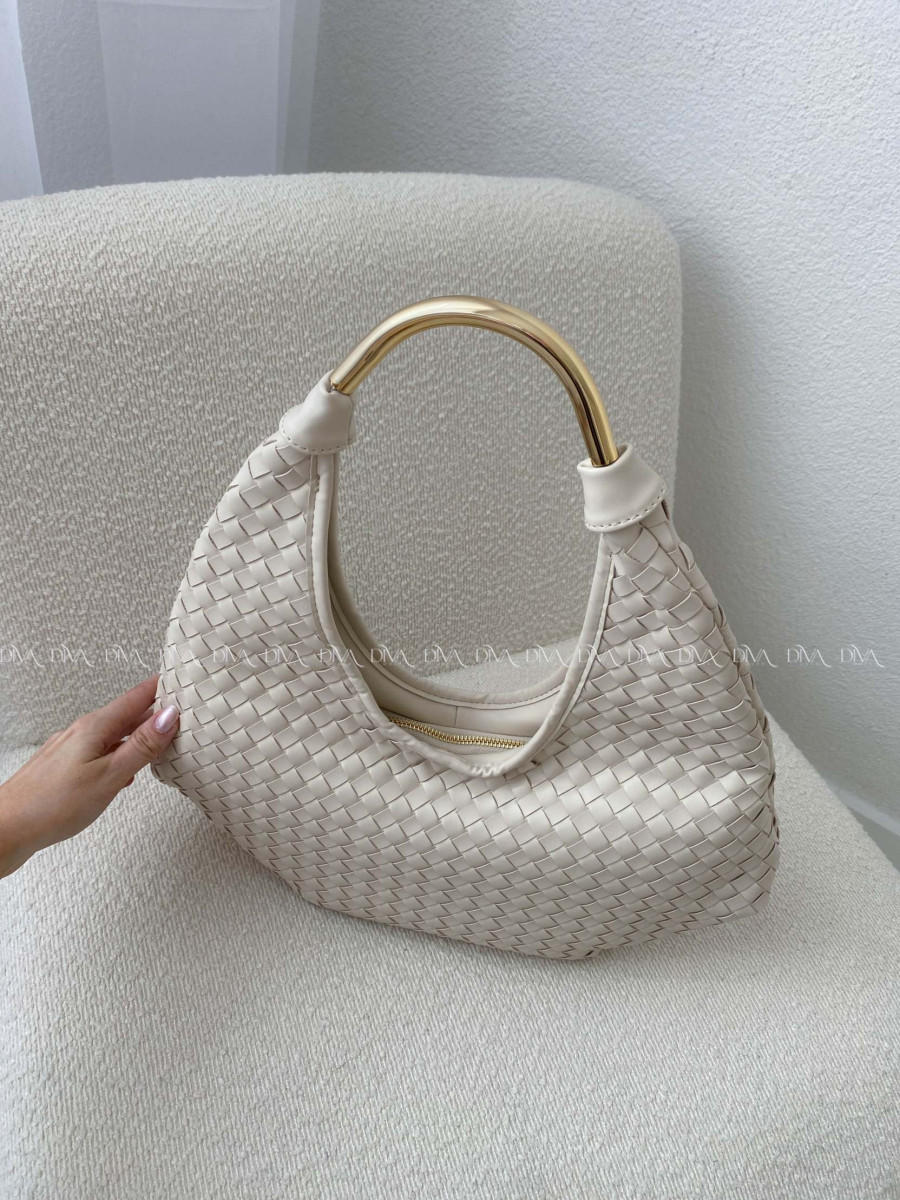 Kabelka prepletaná Valentino creations béžová