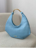 Kabelka prepletaná Valentino creations baby modrá