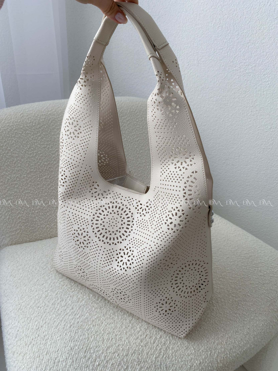 Dietovaná kabelka béžová