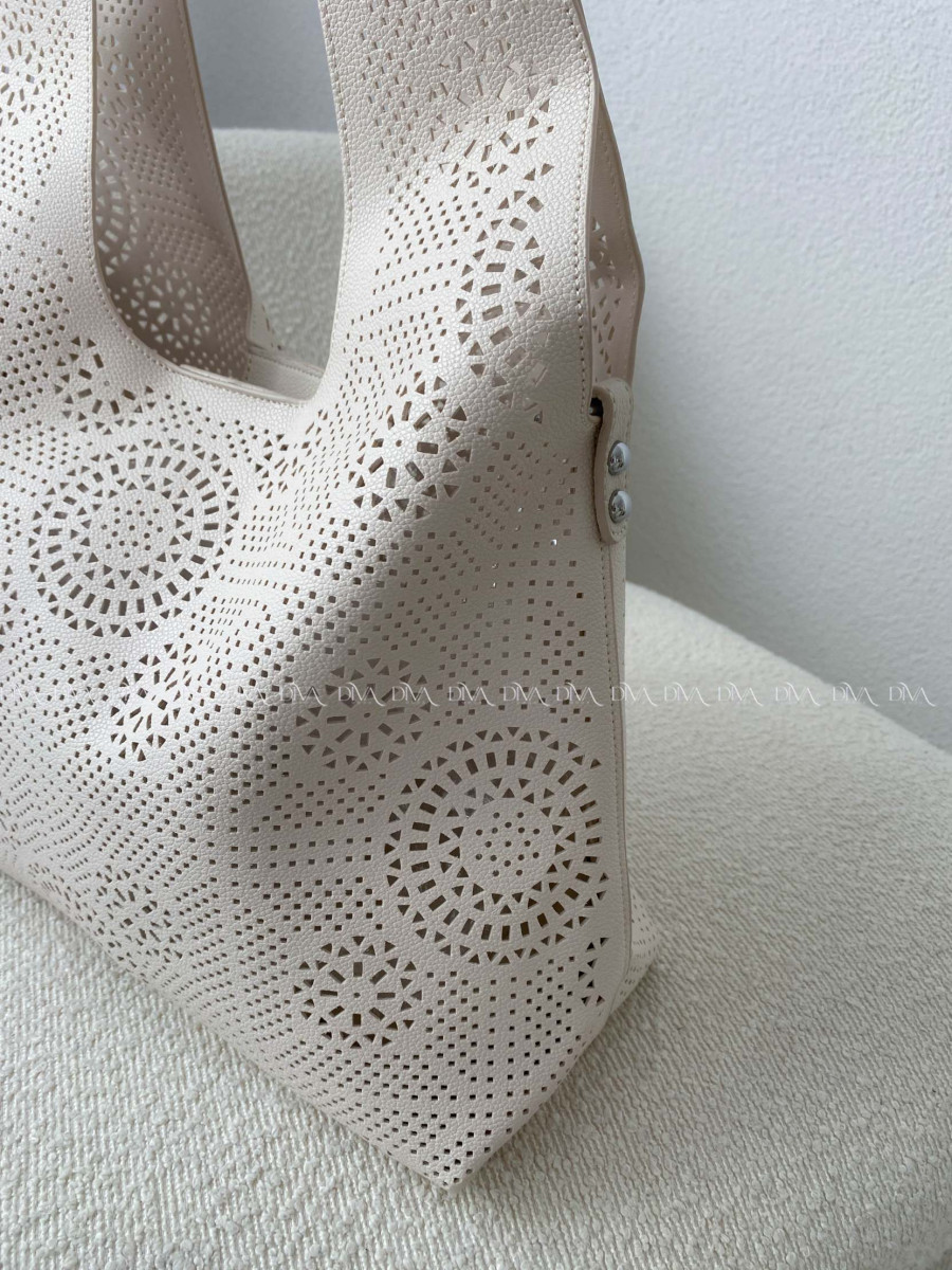 Dietovaná kabelka béžová