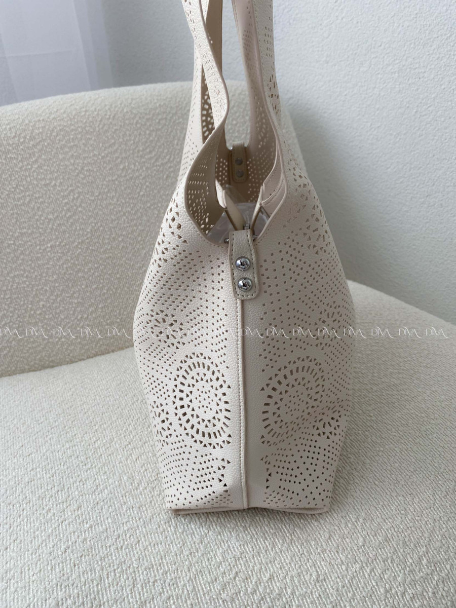 Dietovaná kabelka béžová