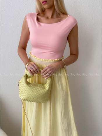 Lodičkové body bez rukávov pudrovo ružové AB 110