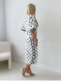 Komplet púzdrová sukňa + top dots smotanový AB 208 Komplet púzdrová sukňa + top dots smotanový AB 208
