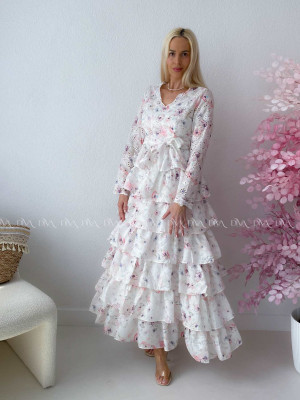 Dietované boho maxi šaty s kvetinkami ABB 42