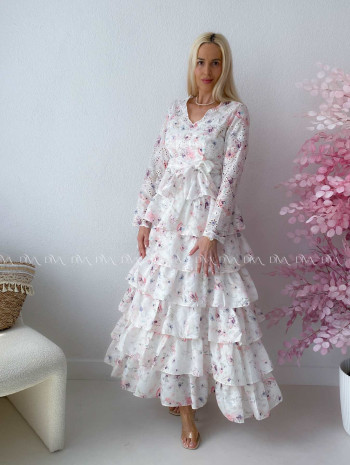 Dietované boho maxi šaty s kvetinkami ABB 42
